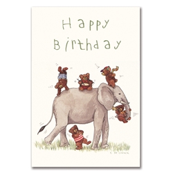 Greeting Cards - Happy Birthday Elephant 